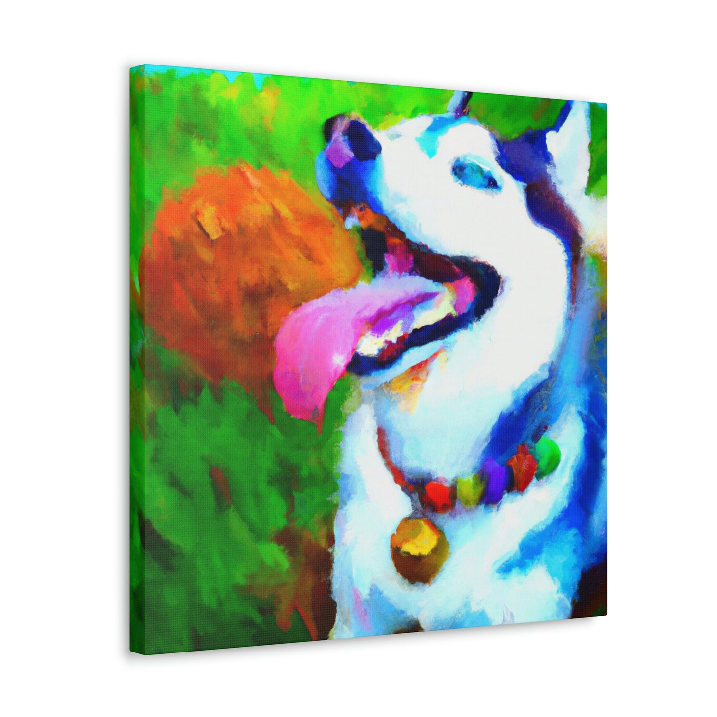 "The Husky's Regal Gaze" - Canvas