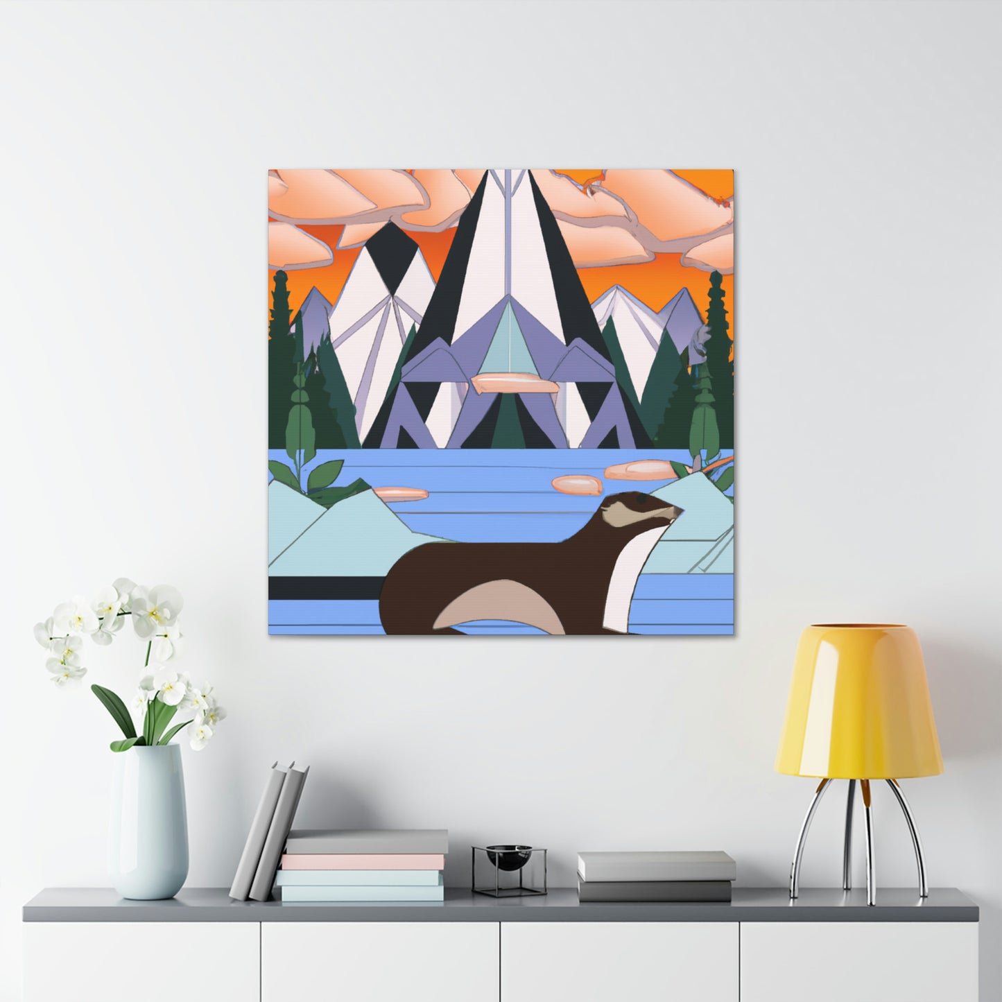 "Otterly Dazzling Deco" - Canvas