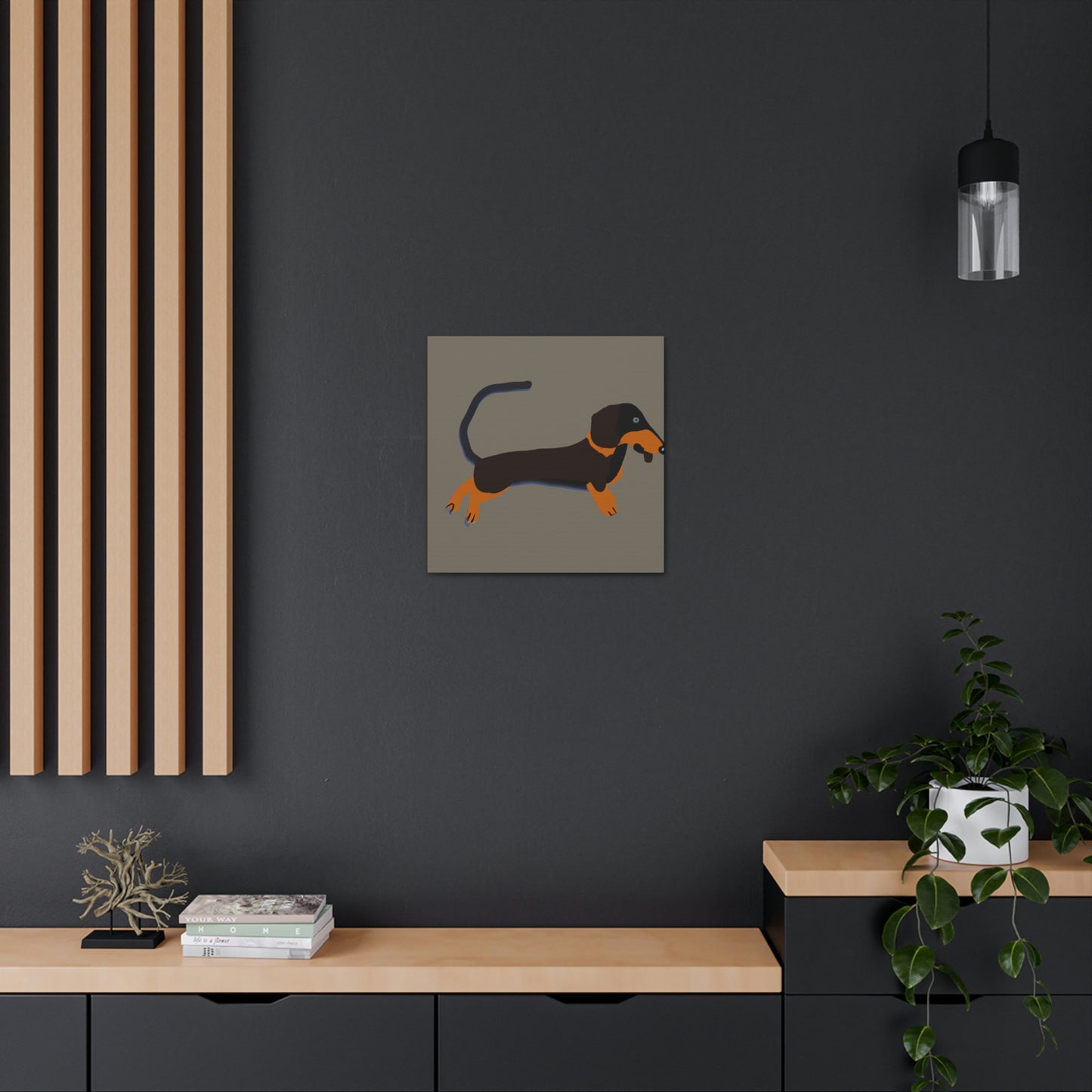 "Dachshund in Minimalism" - Canvas