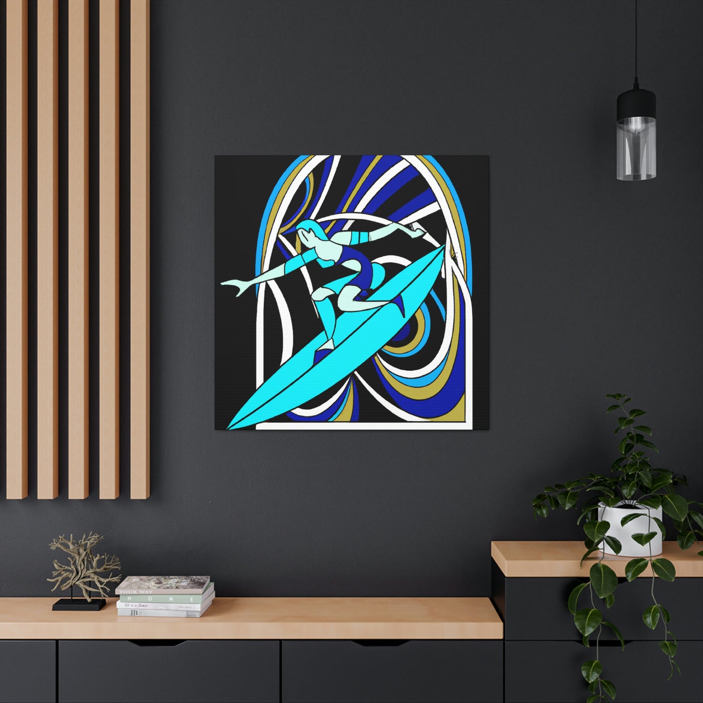 Riding the Surf Wave - Canvas