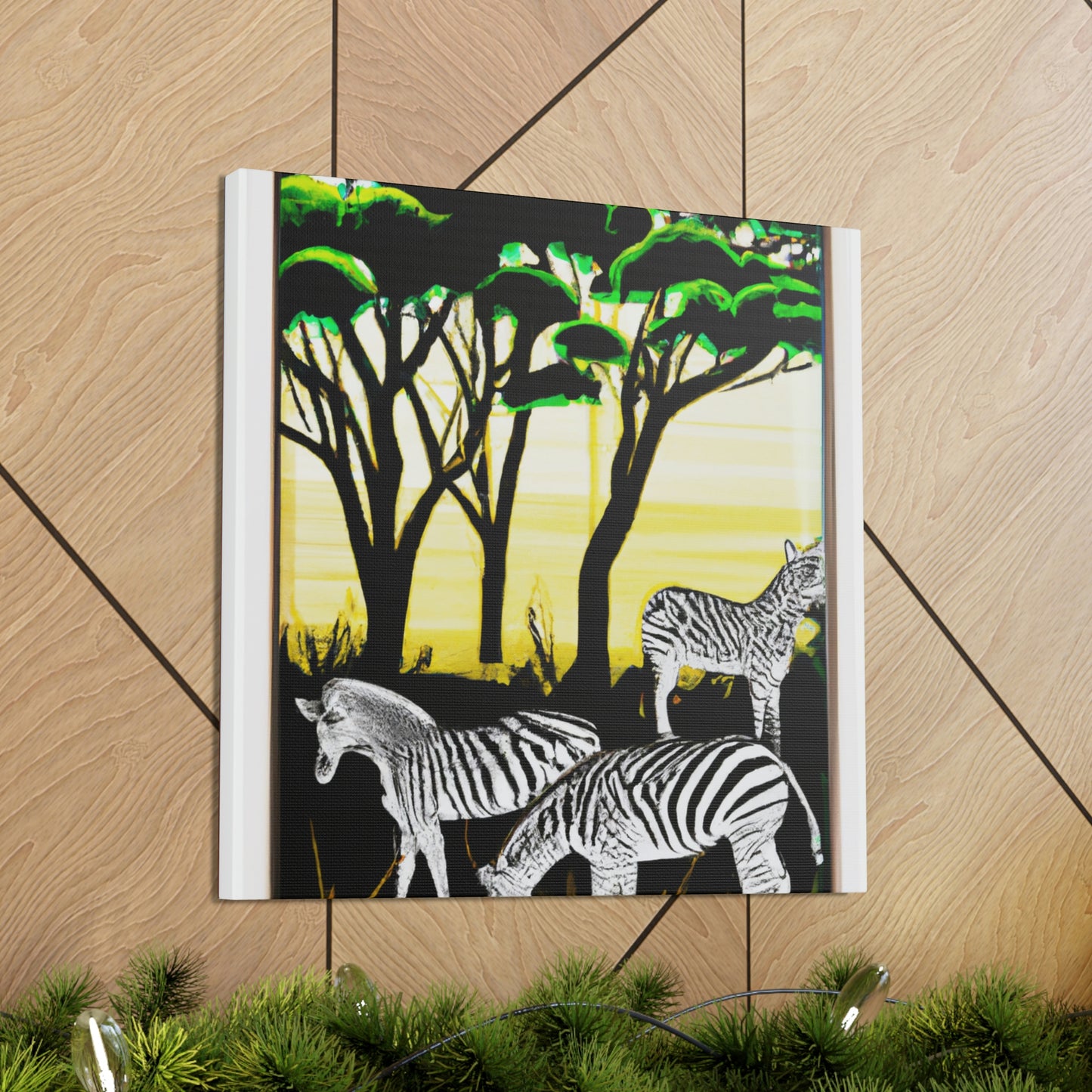 "Zebra's Midnight Jubilee" - Canvas