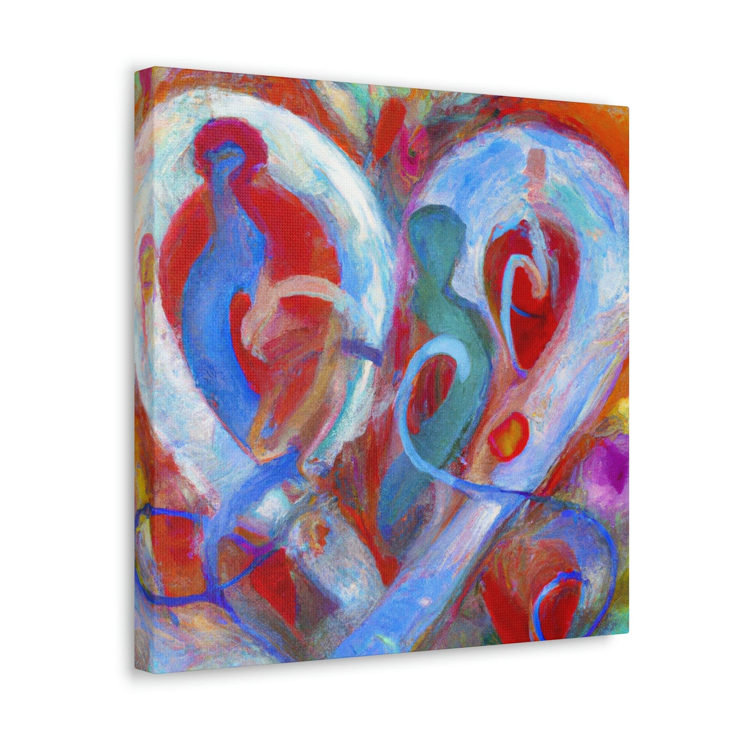 Twined Love Hearts - Canvas