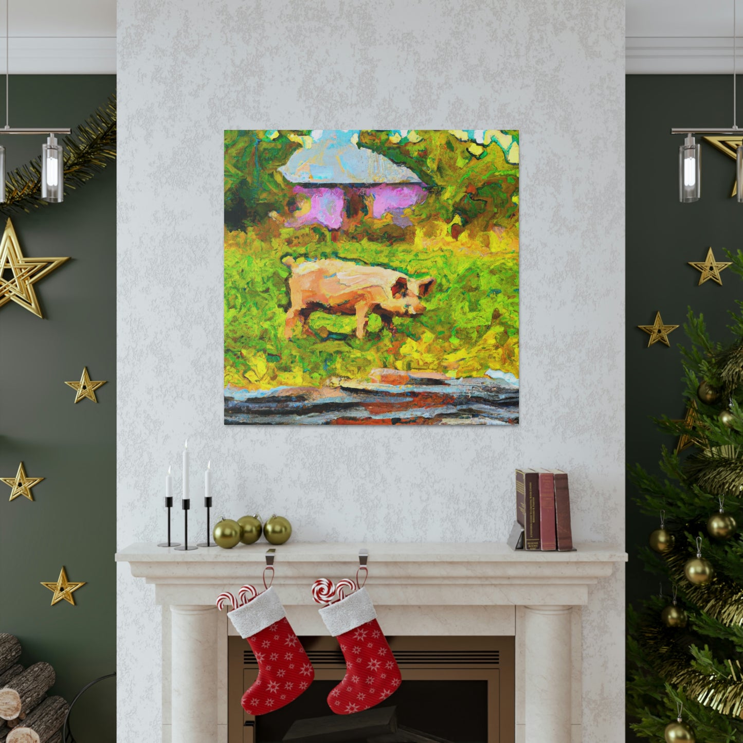 "Pig in Impressionism" - Canvas