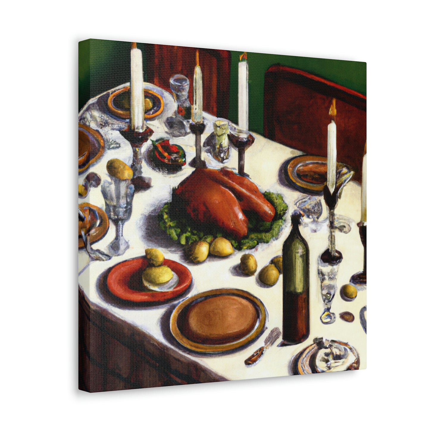 Family's Evening Meal - Canvas