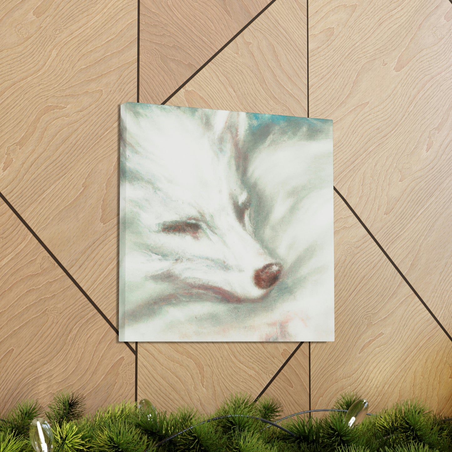 "Arctic Fox in White" - Canvas