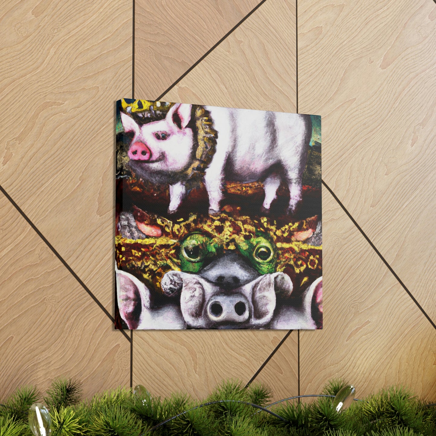 "Pigs in Baroque Style" - Canvas