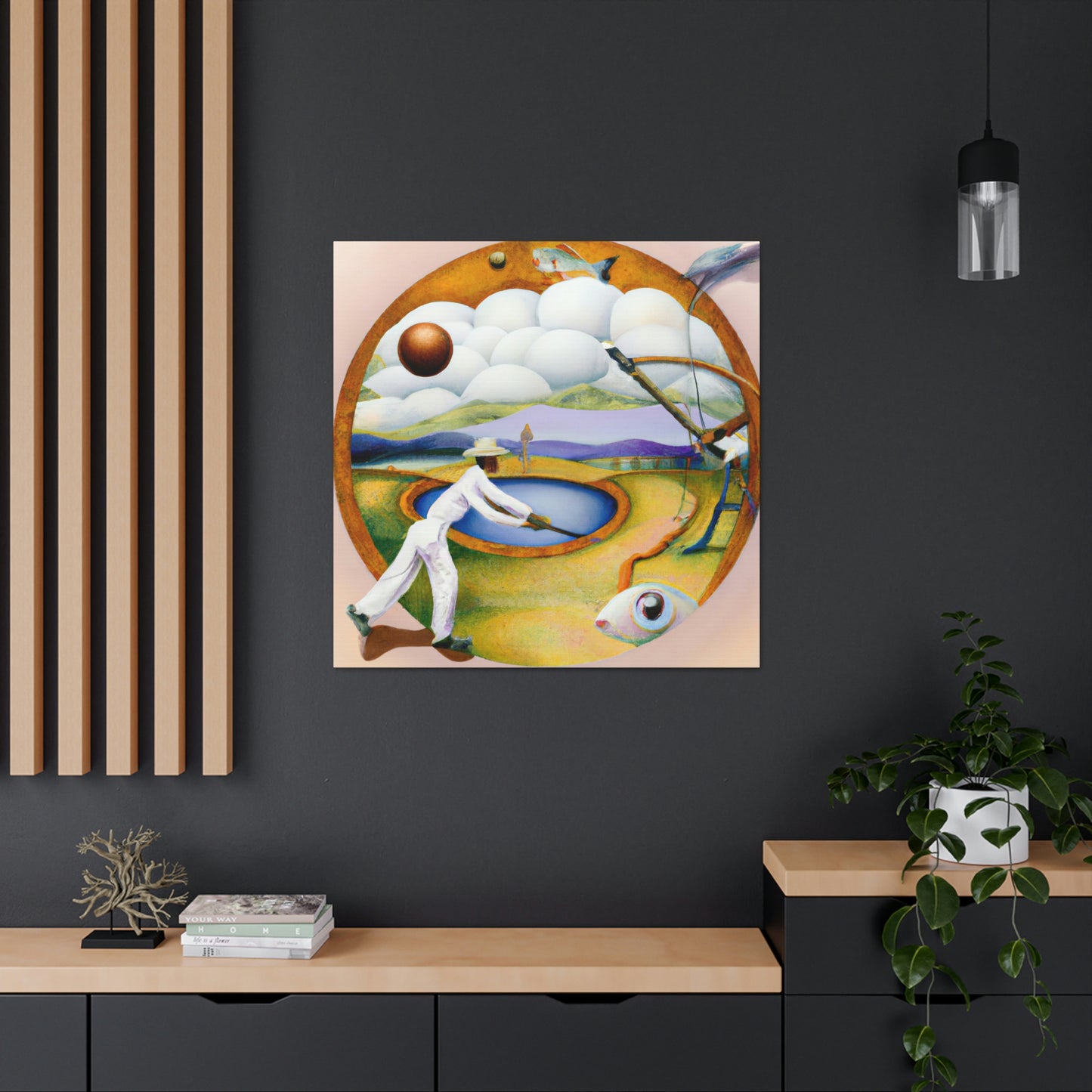 Fishing in the Clouds - Canvas