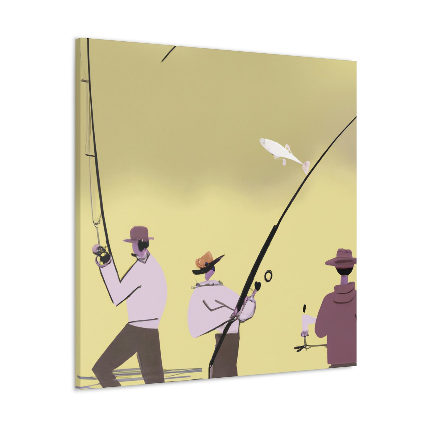 "Fishing in Minimalism" - Canvas