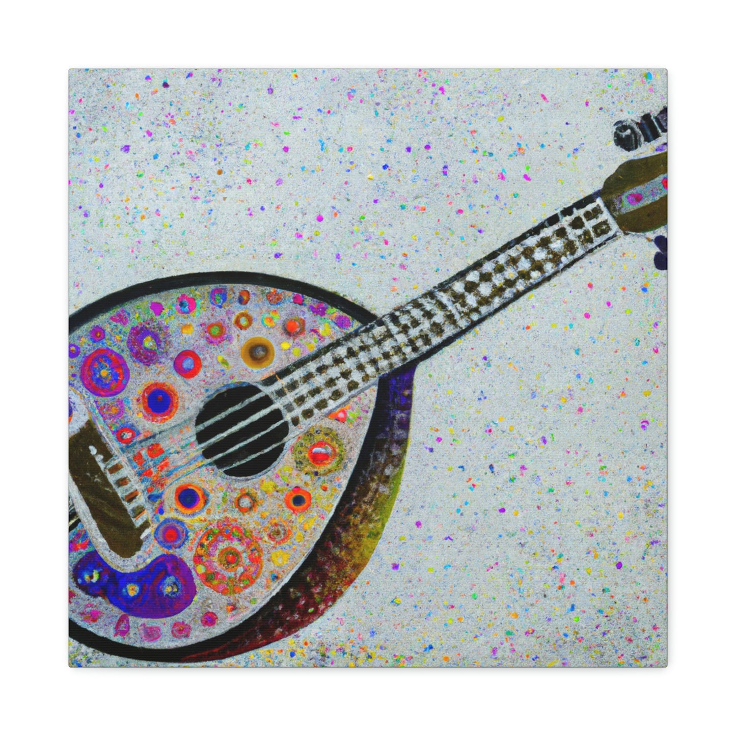 Mandolin in Pointillism - Canvas