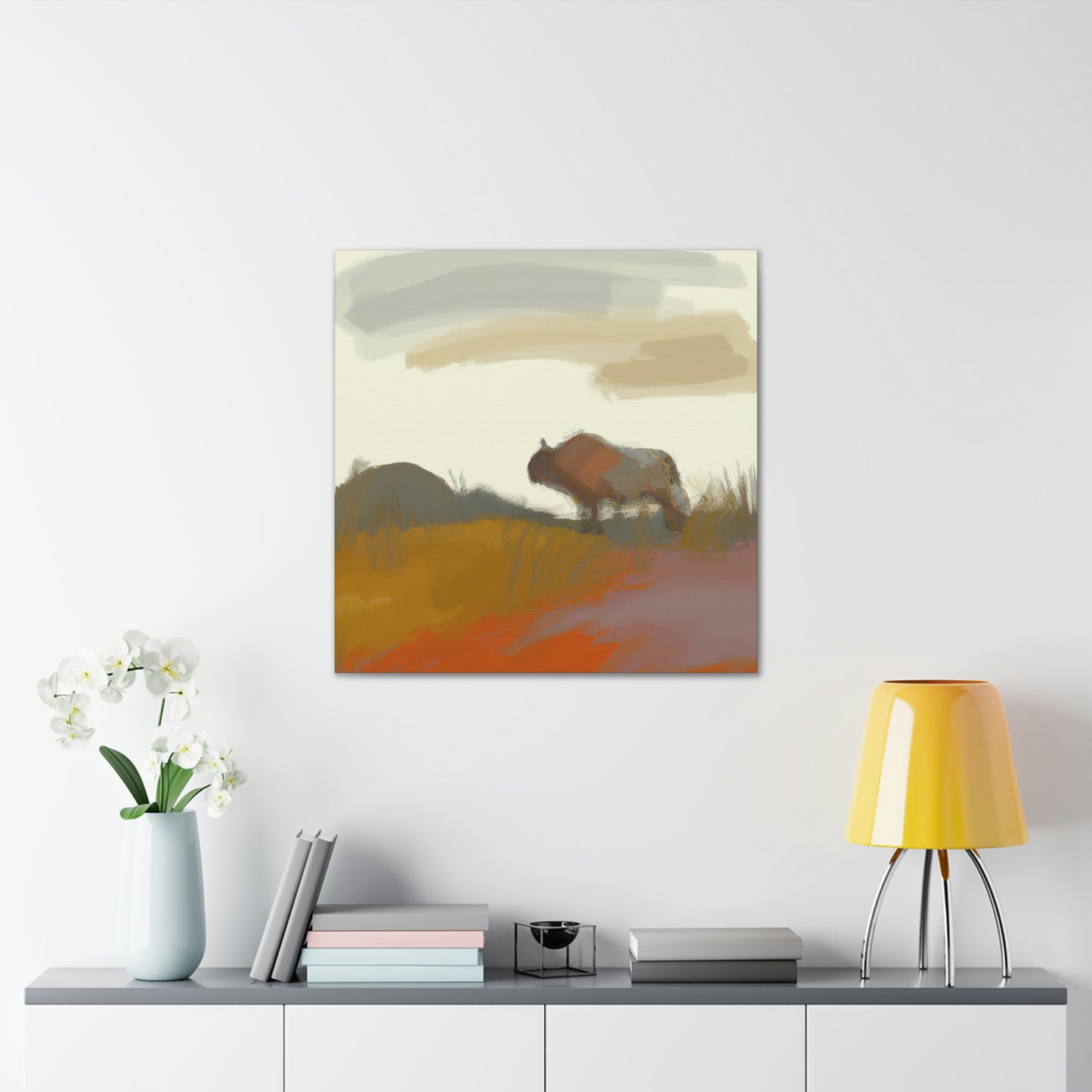 "Bison in Expressionism" - Canvas