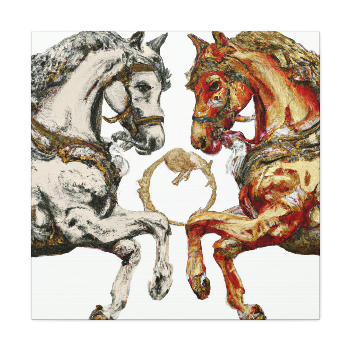 Running Horses Baroque - Canvas