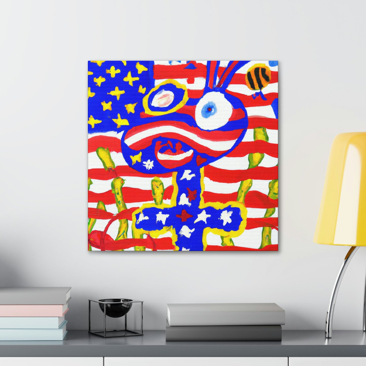 "Stars and Stripes Elegance" - Canvas