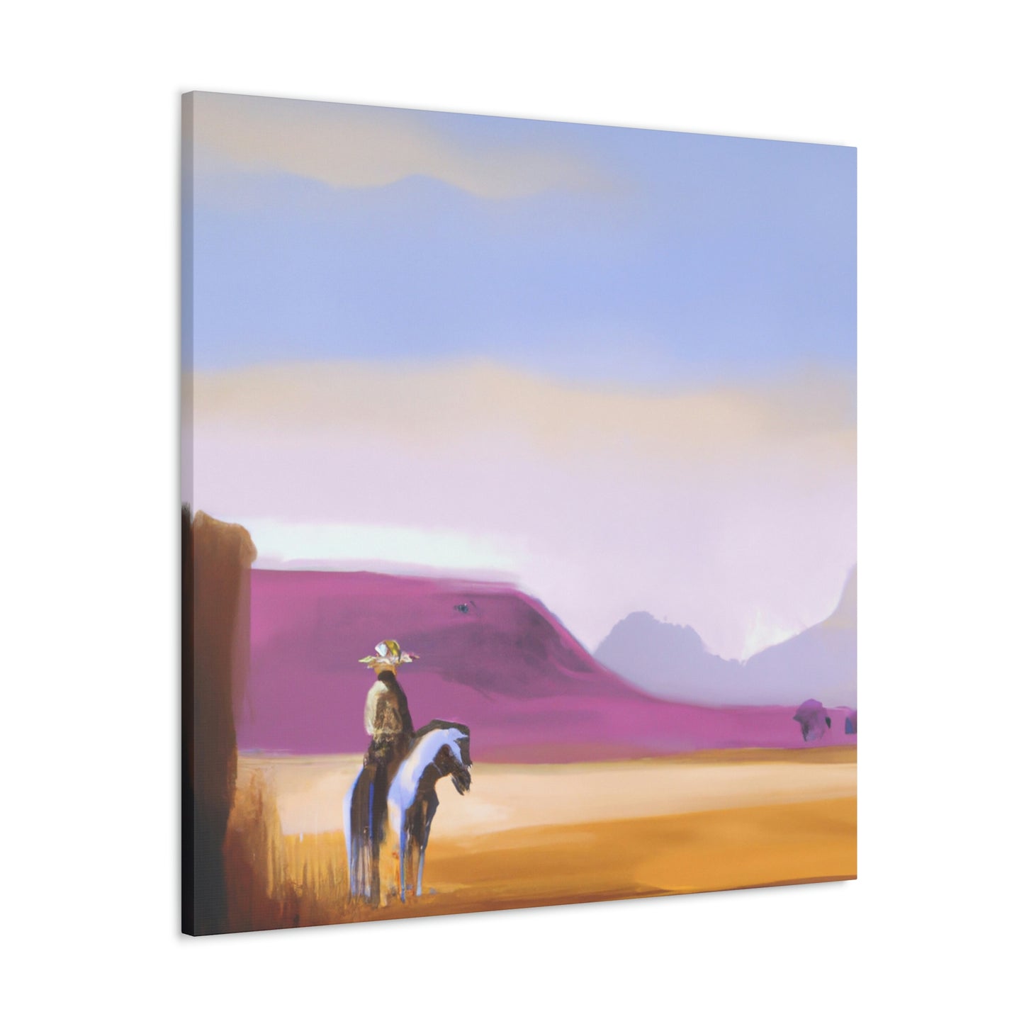 "Western Dusk Landscape" - Canvas