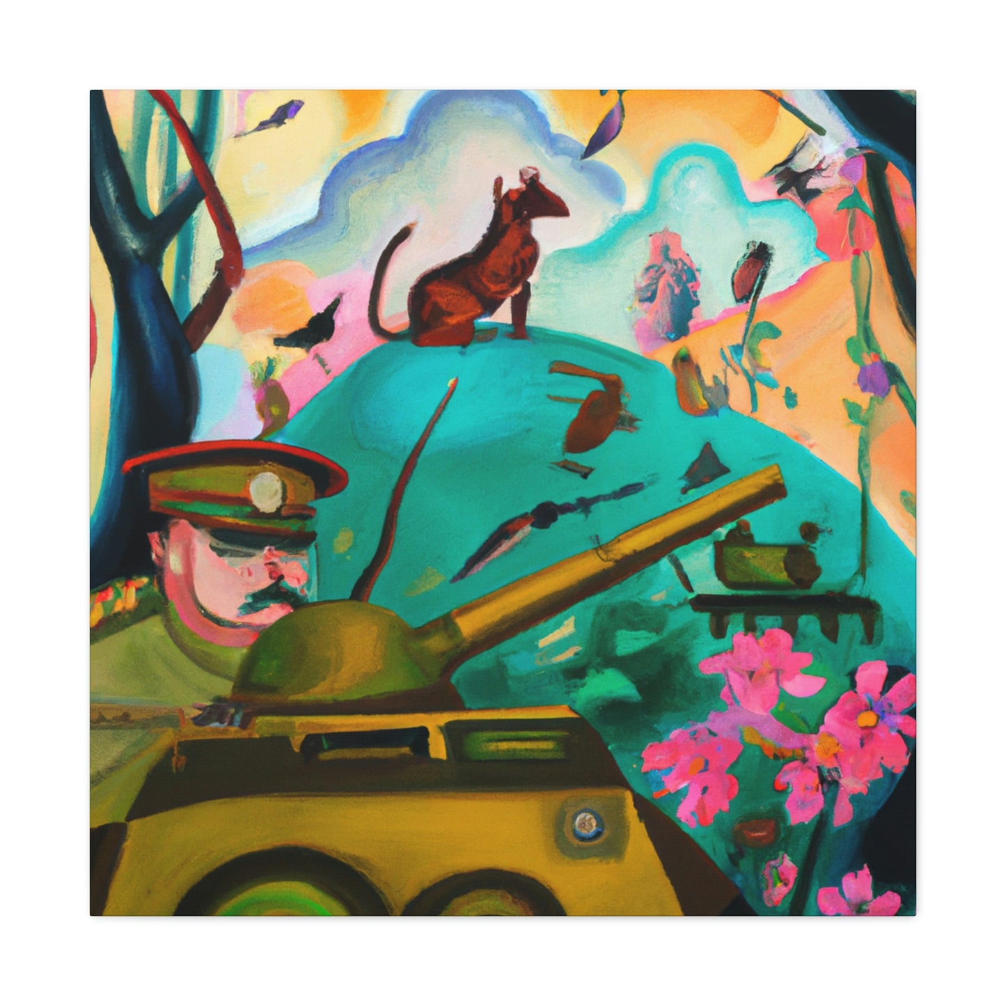 Tank Operator Triumphant - Canvas