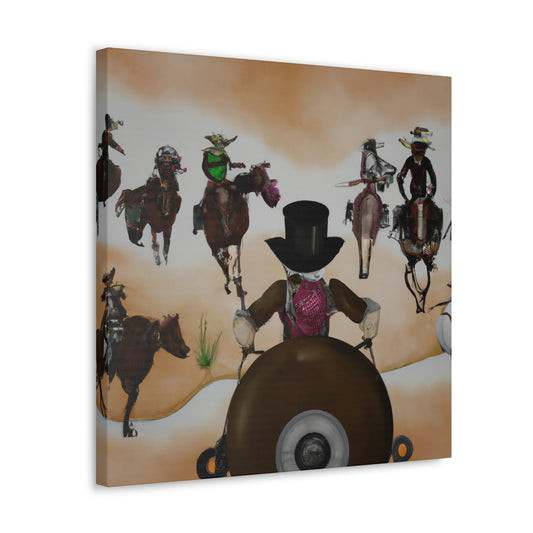 "Cattle Herding Steampunk" - Canvas