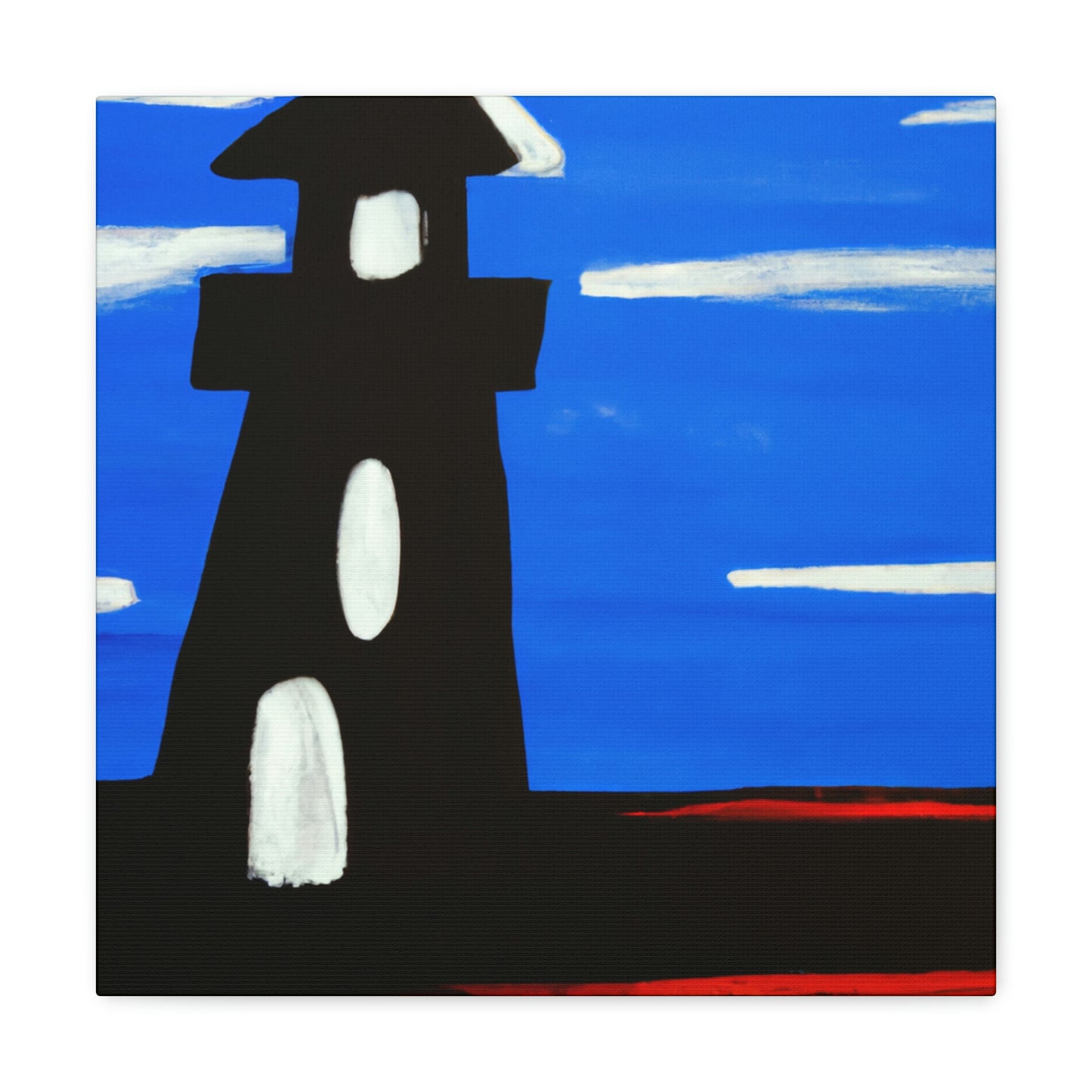 "Lighthouse in Monochrome" - Canvas