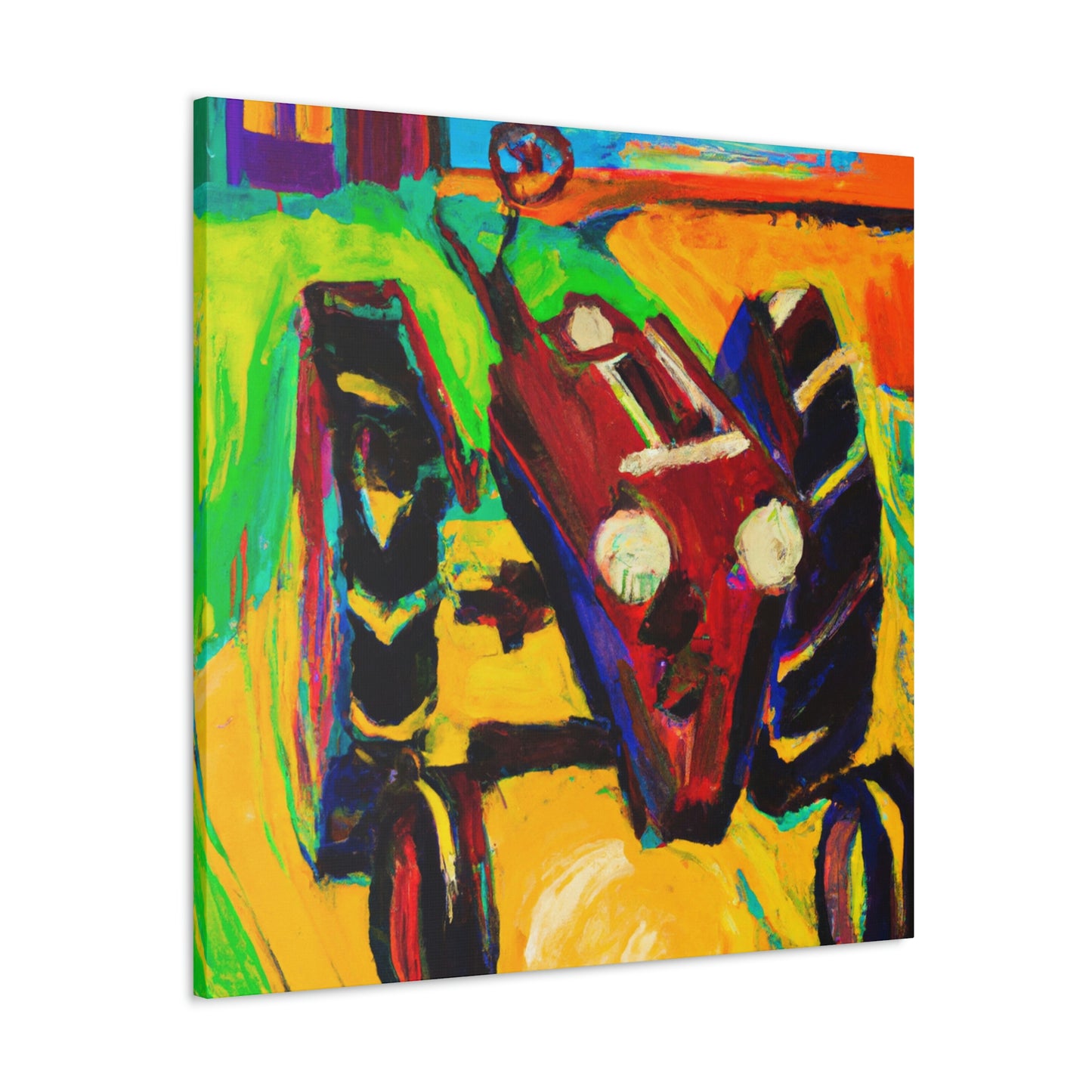 Tractor in Art Deco - Canvas