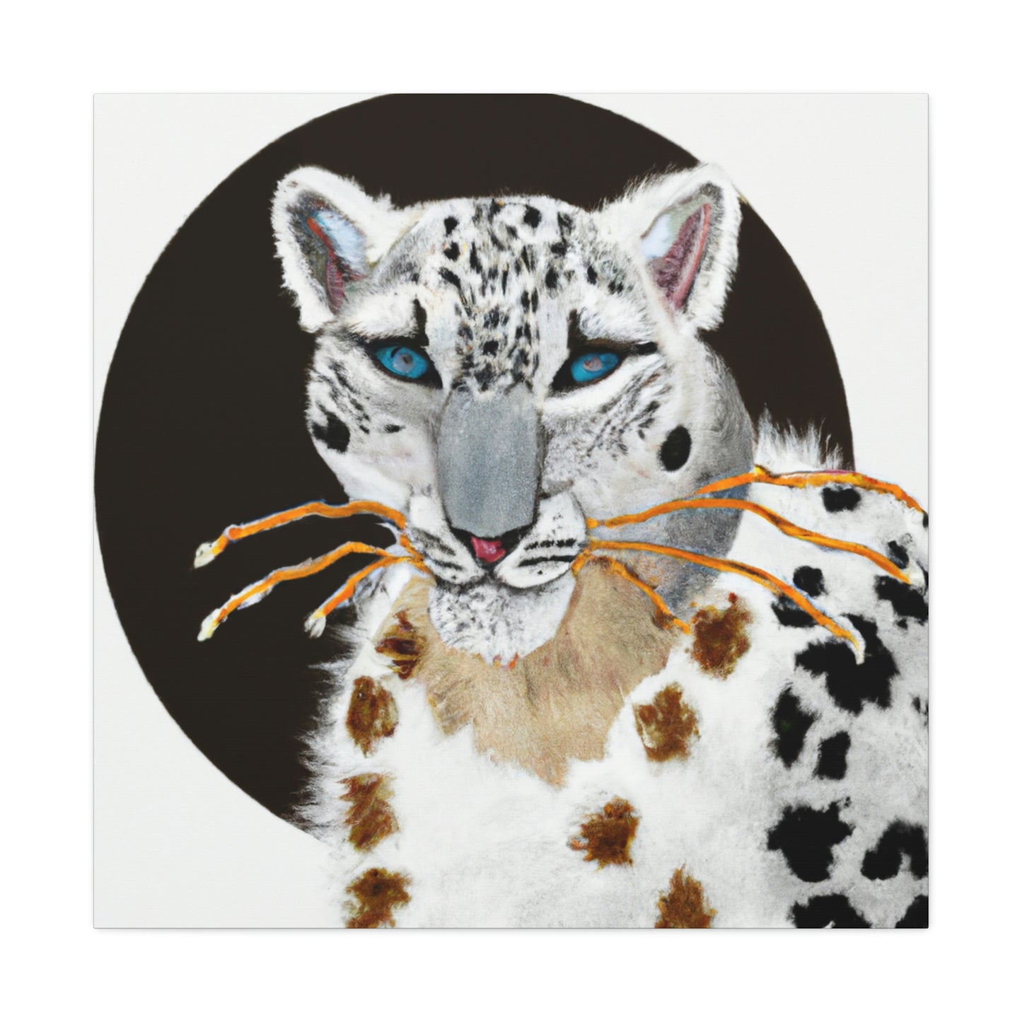 Snow Leopard Slumbering - Canvas