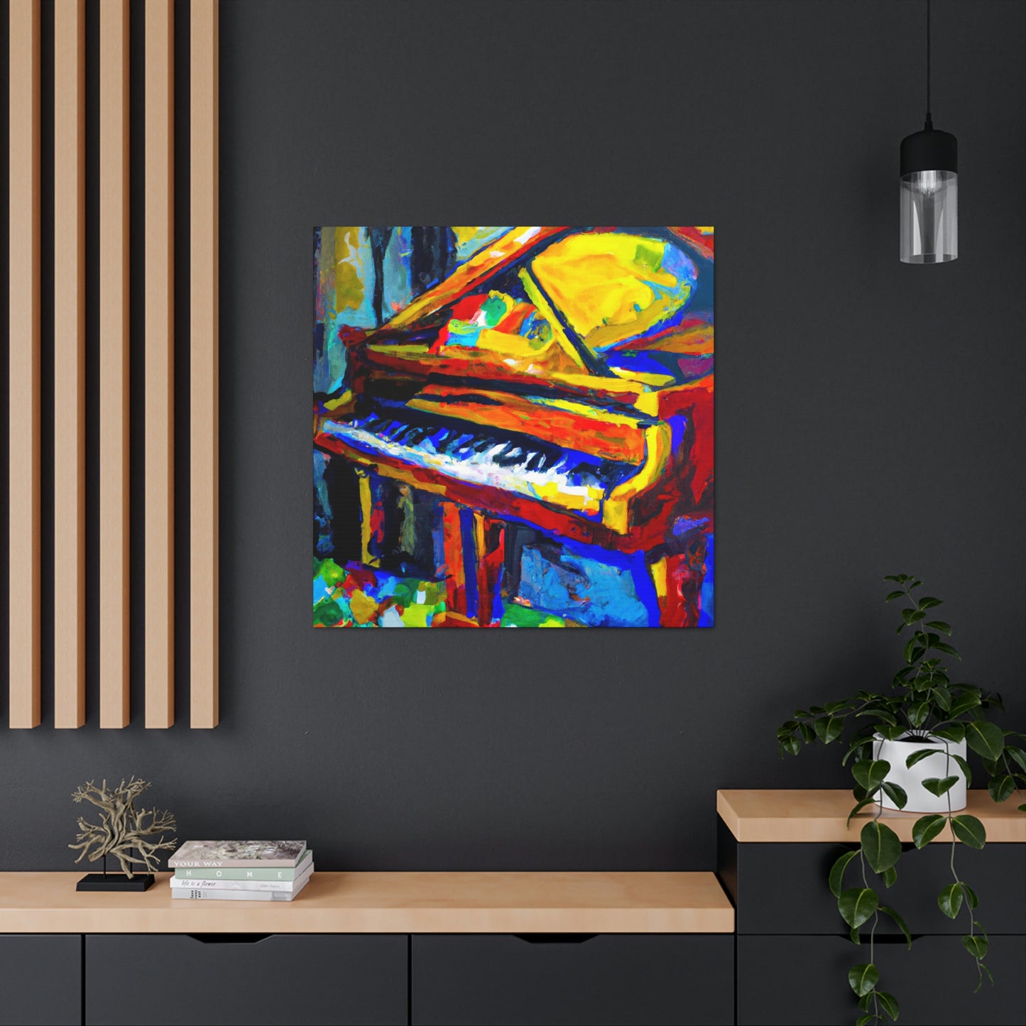 "Playing Piano in Color" - Canvas