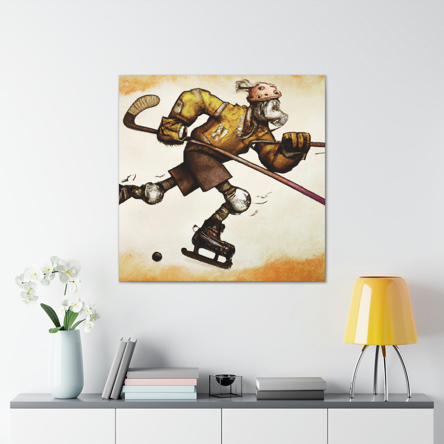 Hockey on Gears Wheels - Canvas