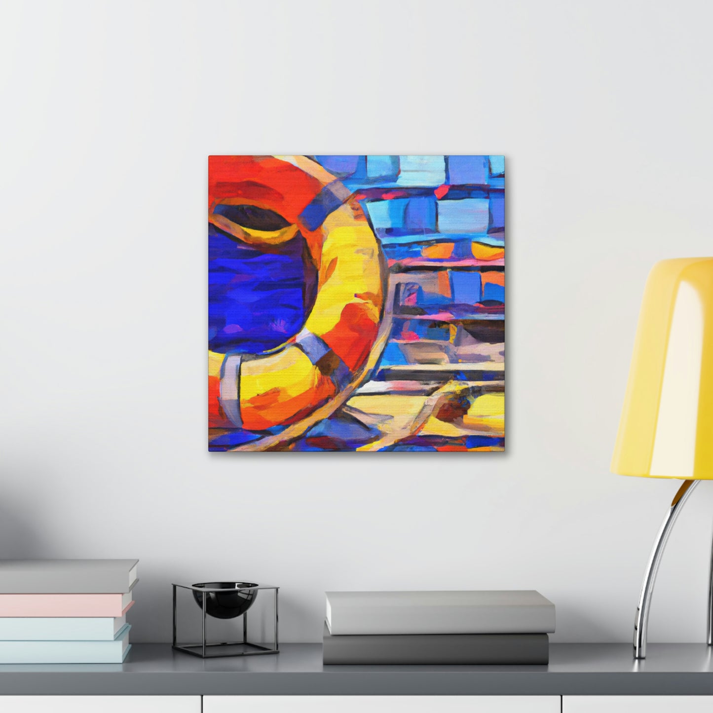 "Life Buoy in Bloom" - Canvas