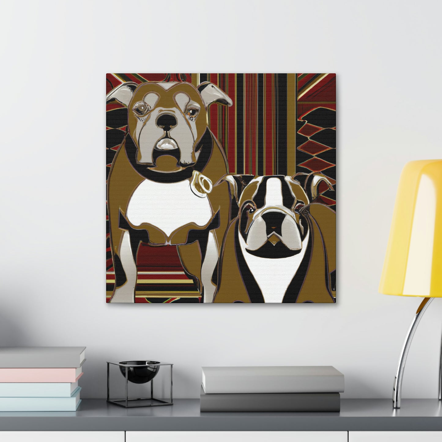 "Bulldog's Deco Grandeur" - Canvas