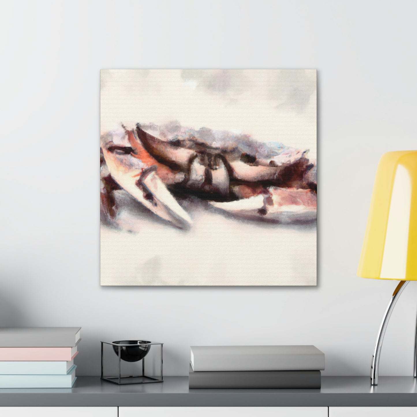 Crab In Crimson Glow - Canvas