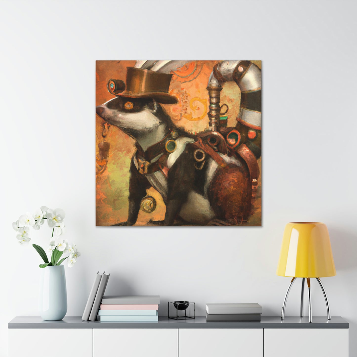 Skunk In Steam-Time - Canvas