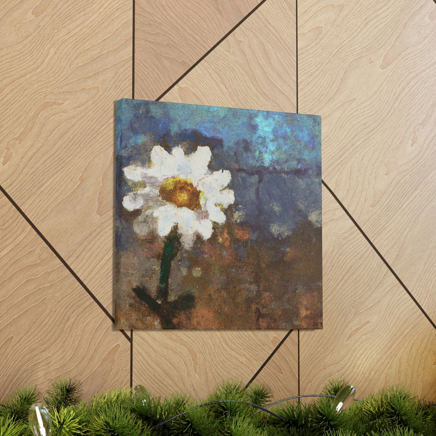 Daisy in Digital Bloom - Canvas