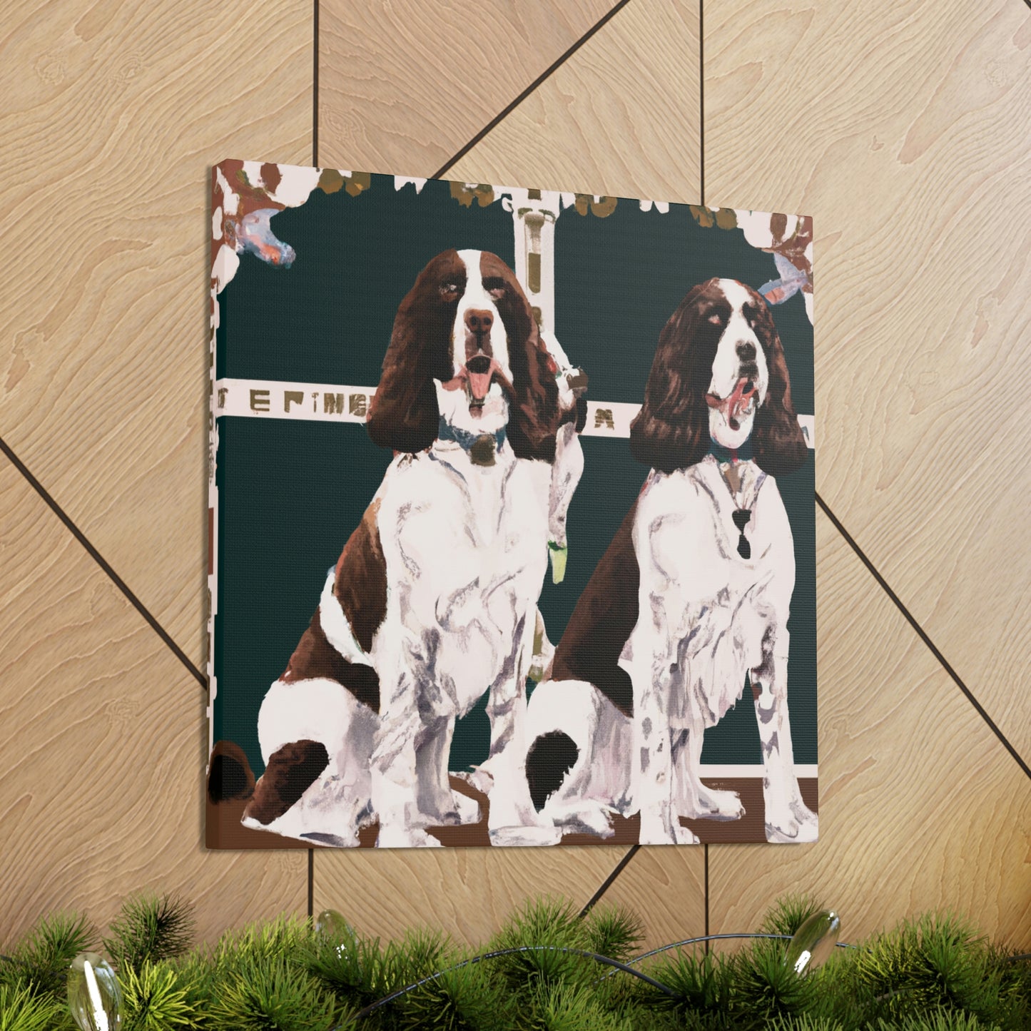 "Sprightly Springers Sparkle" - Canvas