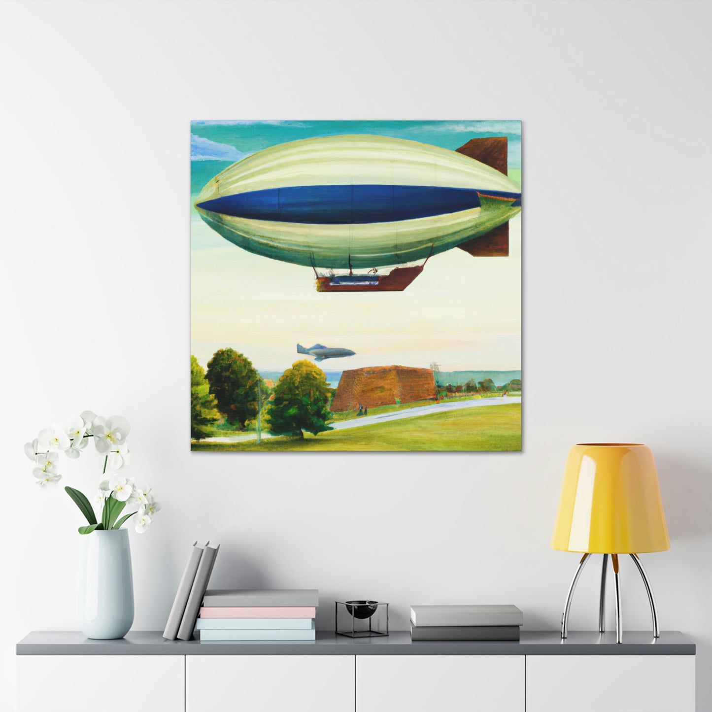 "Blimp in the Sky" - Canvas