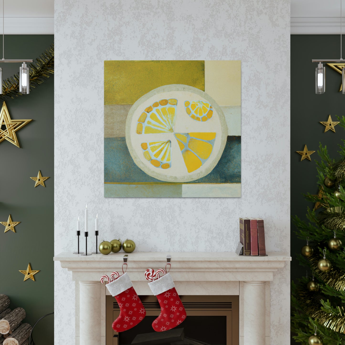 Lemons in Art Deco - Canvas