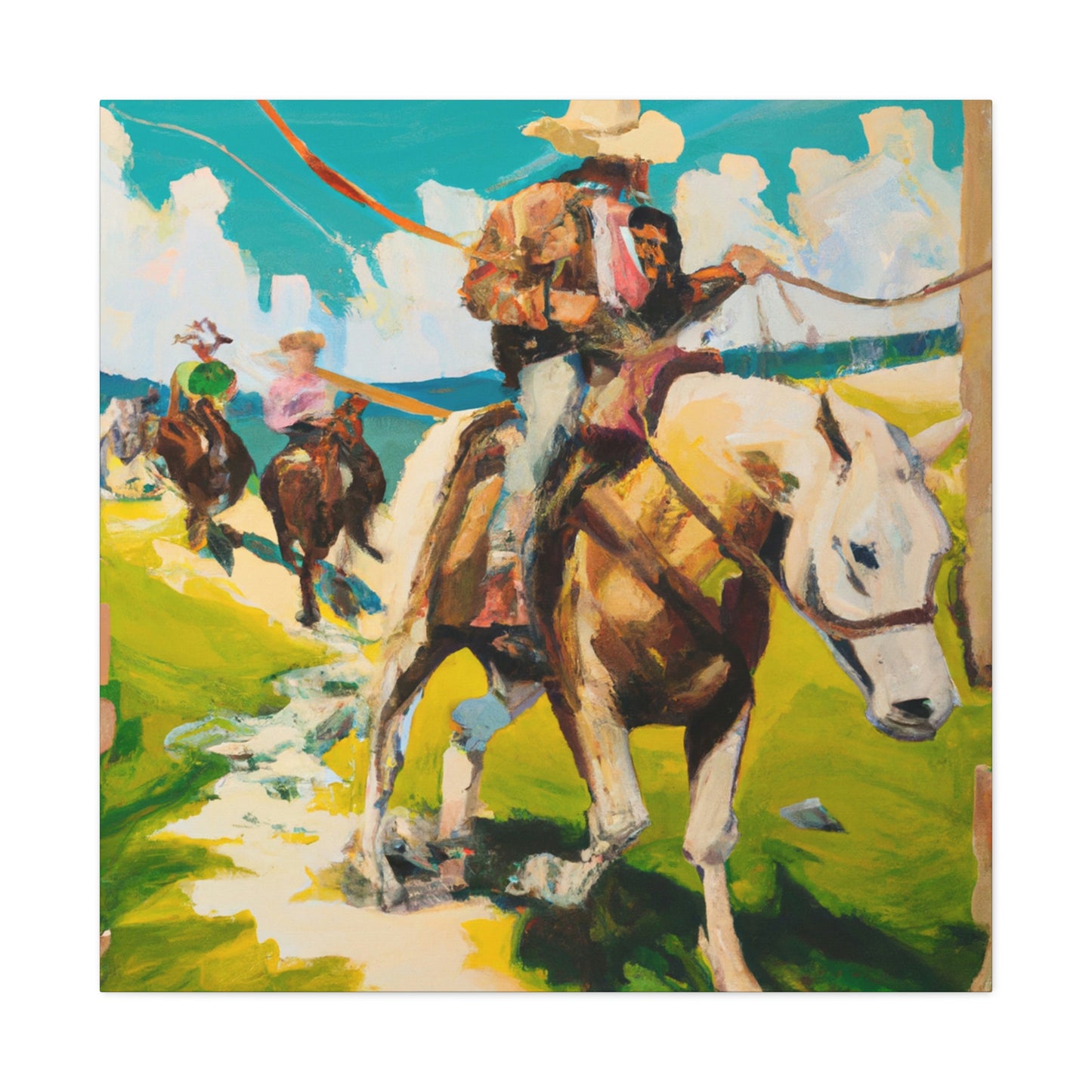 "Herders, Herding Cattle" - Canvas