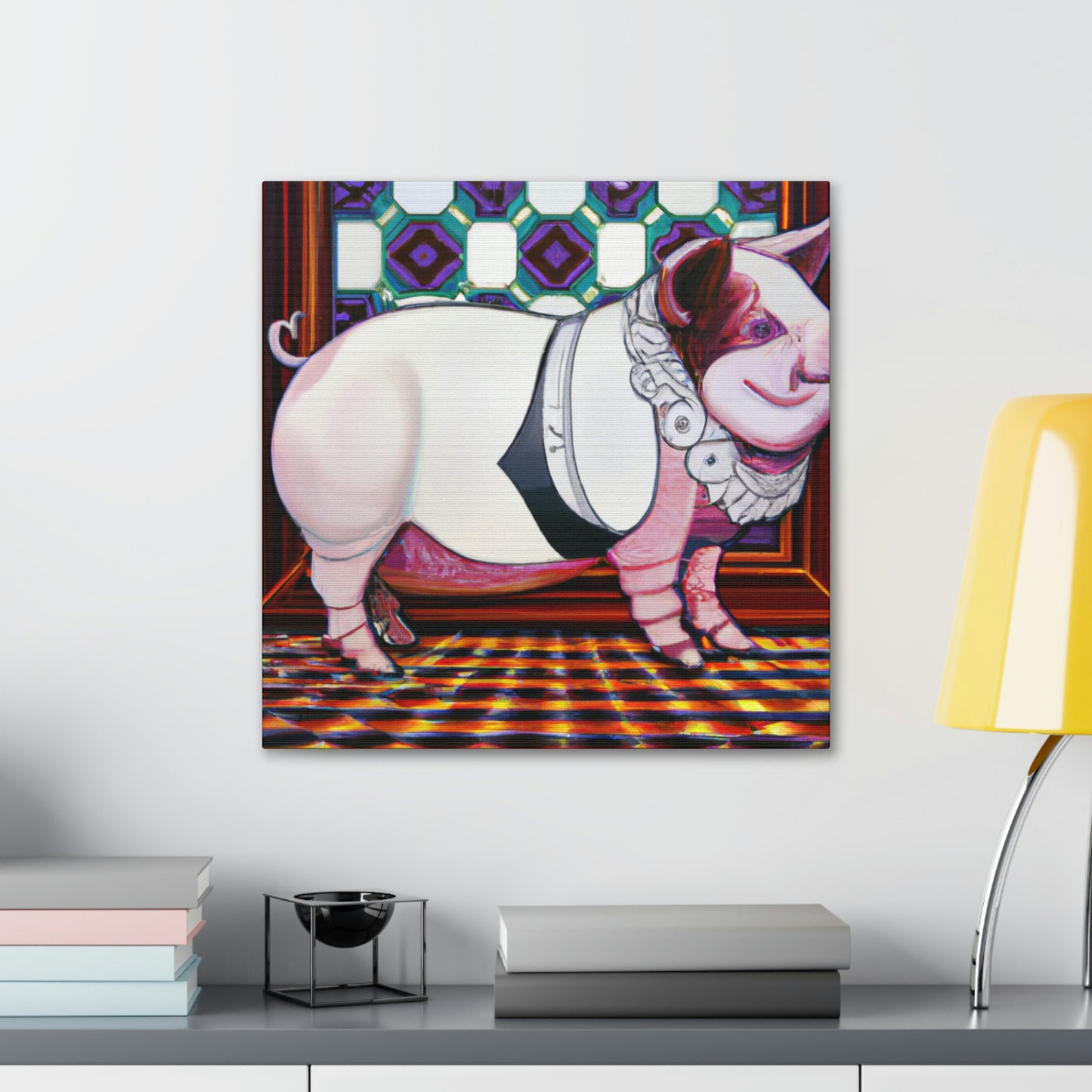 "Piggy Power Dance!" - Canvas