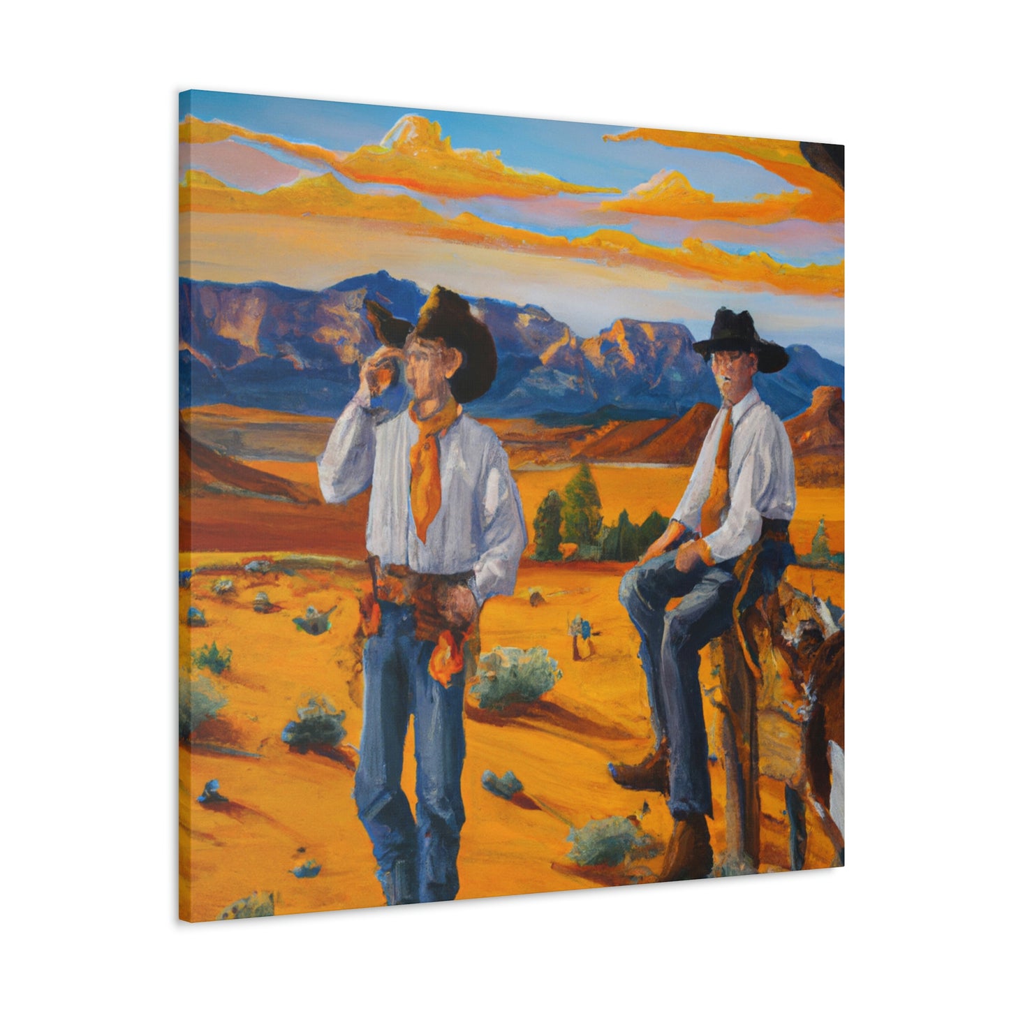 "Gilded Western Vista" - Canvas