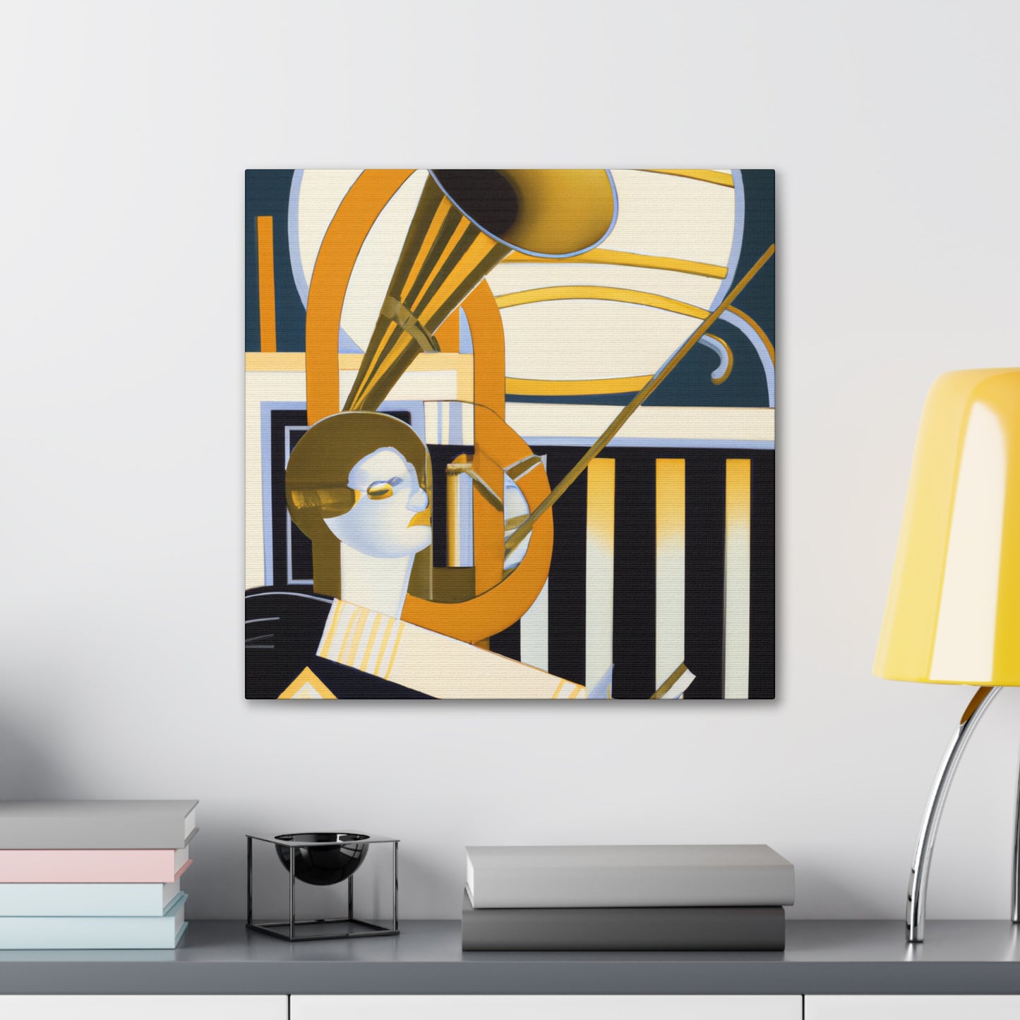 "Tuned Deco Trumpet" - Canvas