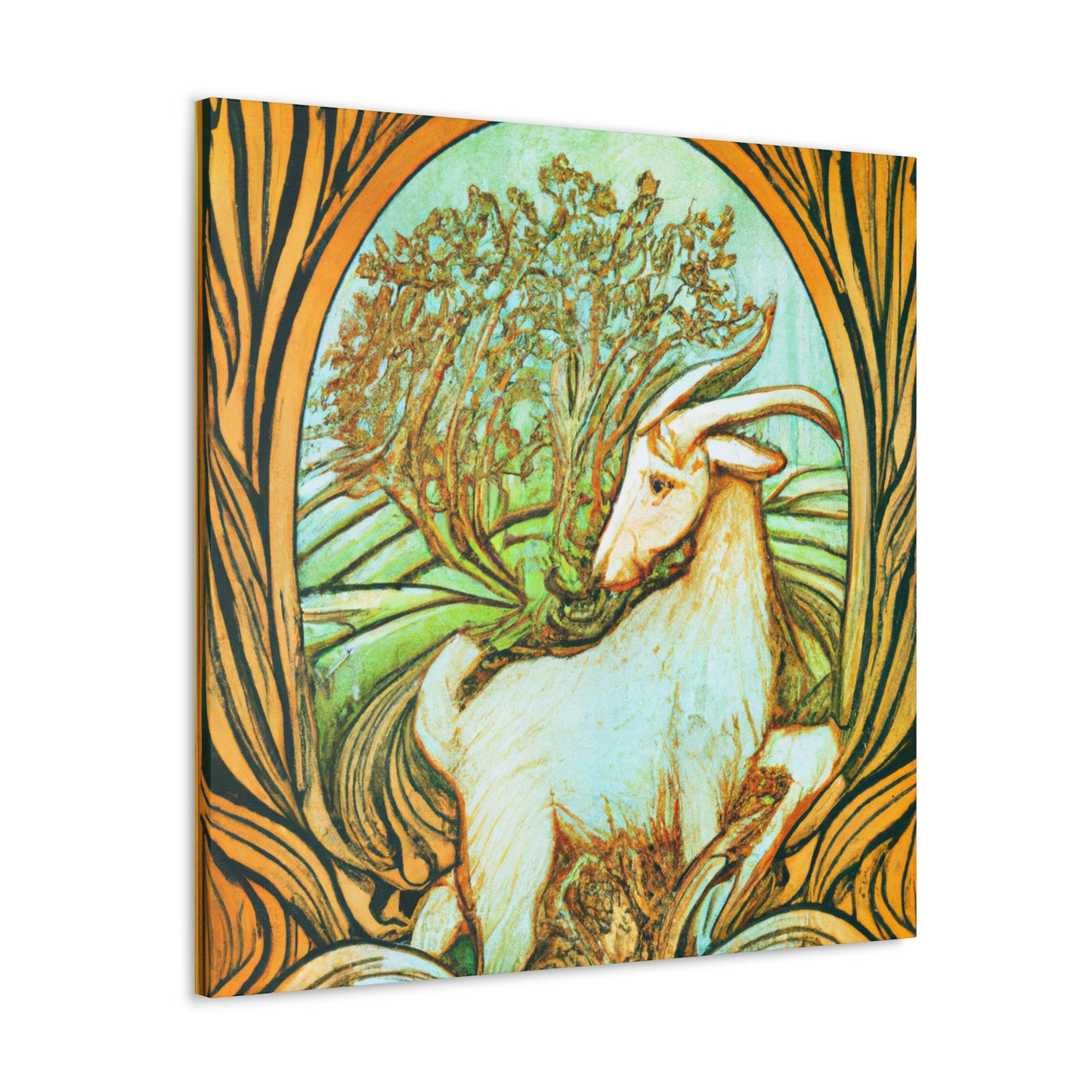 "Goat of Art Nouveau" - Canvas