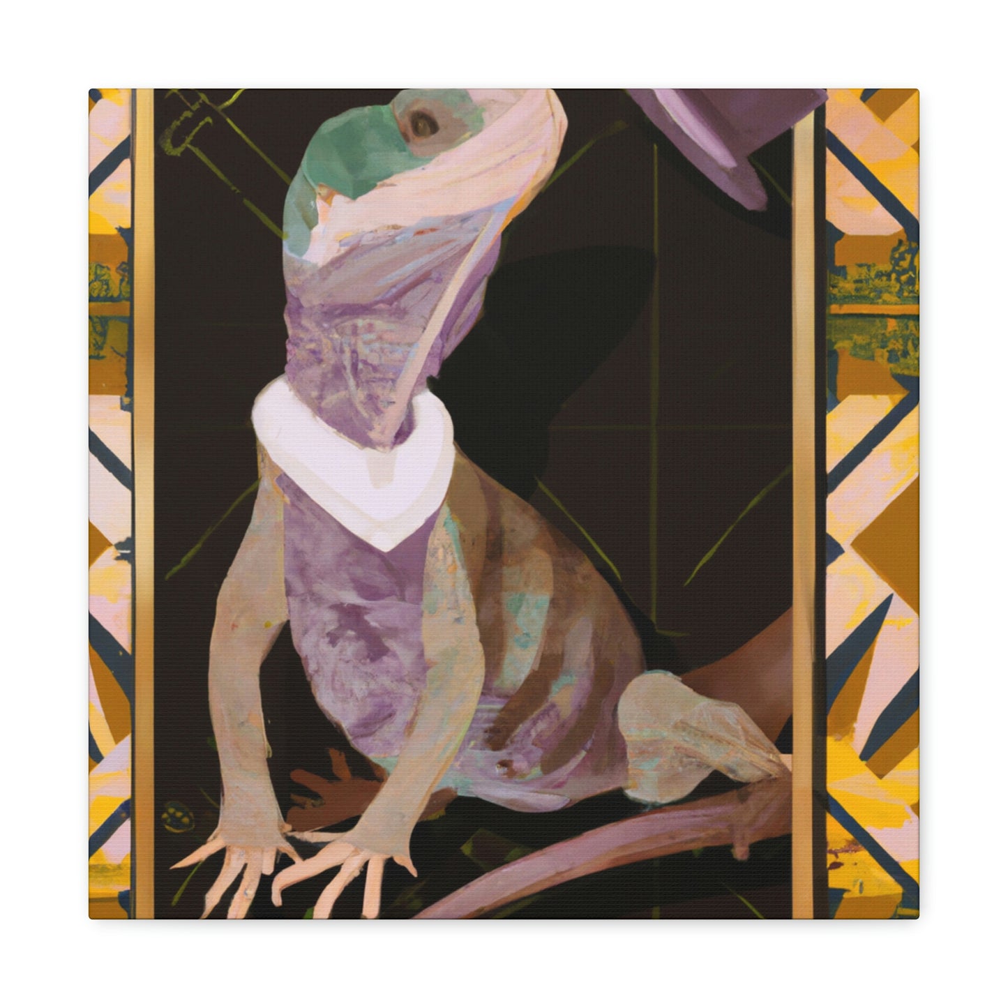 "Frothy Frilled Lizard" - Canvas