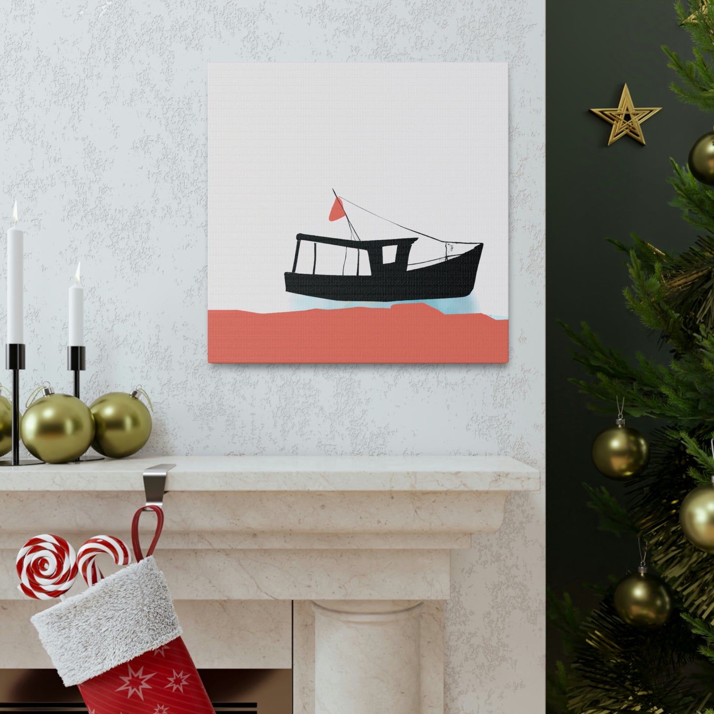 Fishing Boat Minimalism - Canvas