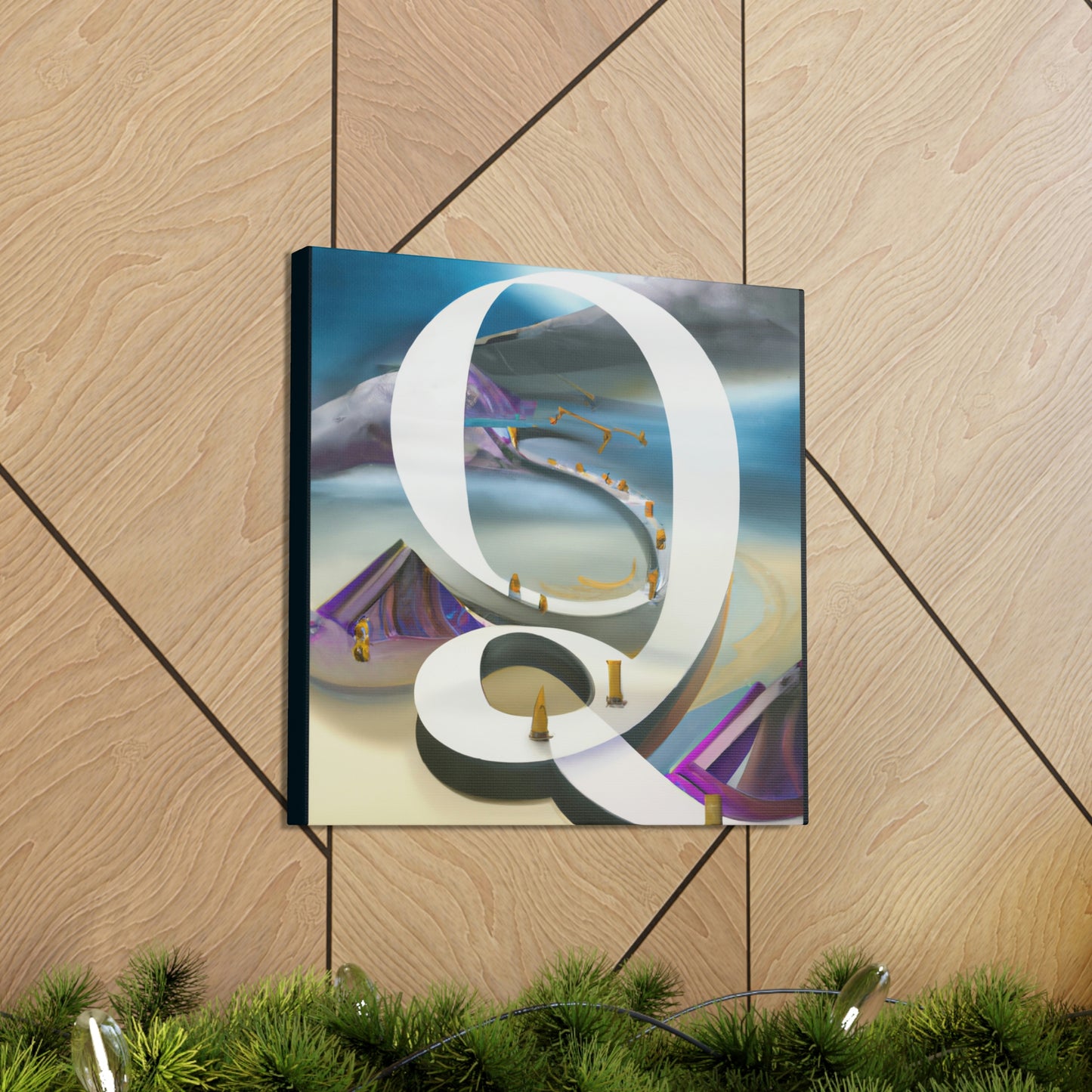 "Q in Art Deco" - Canvas