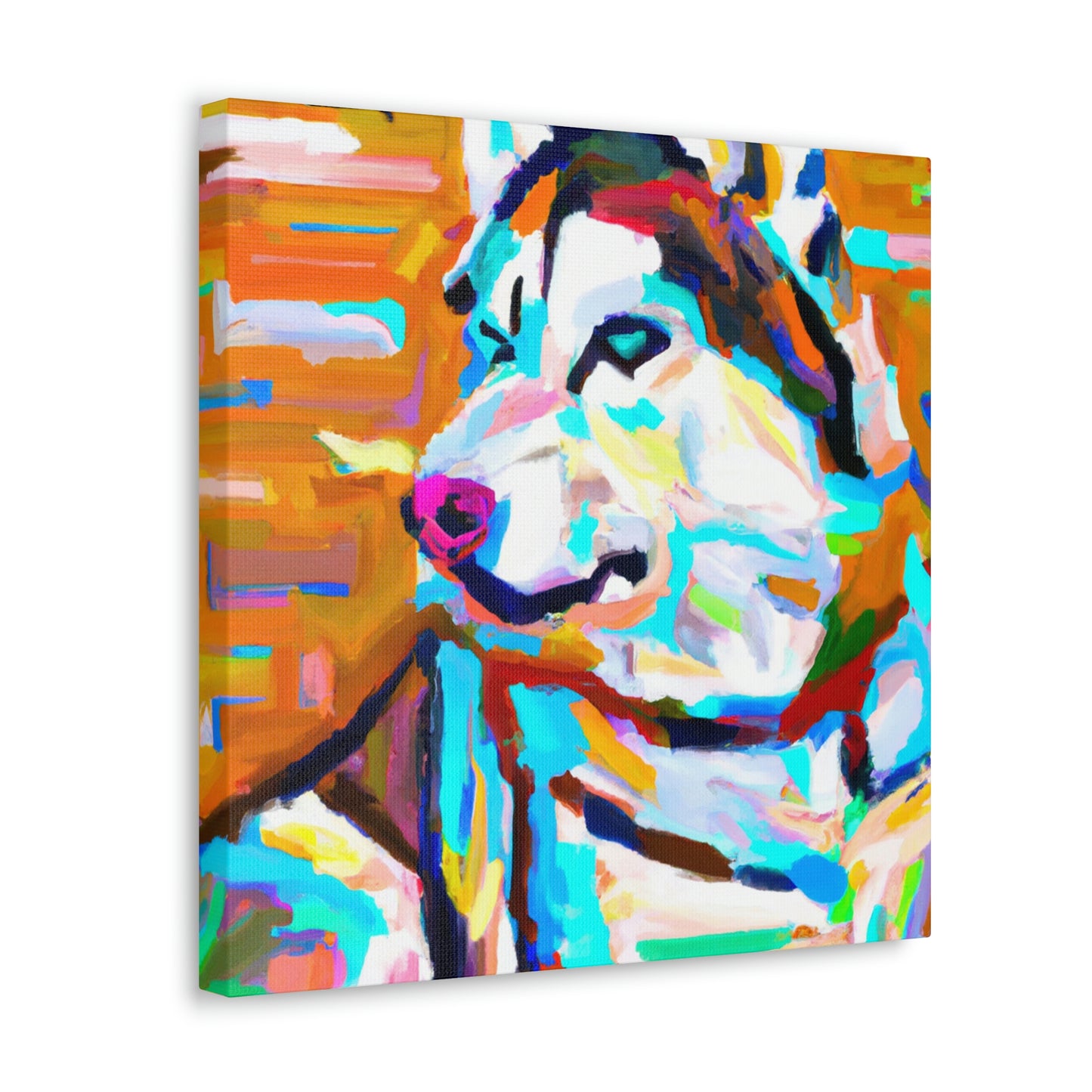 "Husky in Fauvist Colors" - Canvas