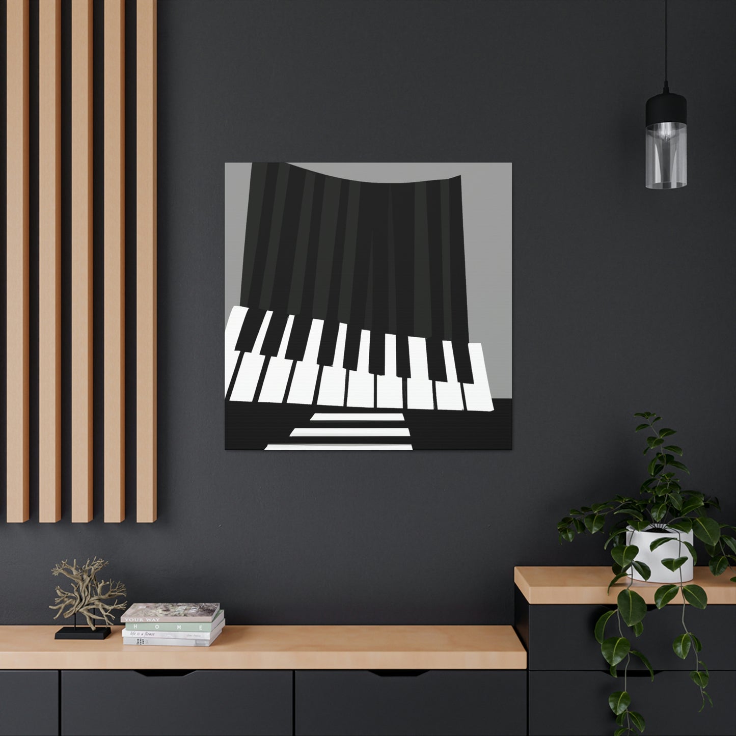 "Piano Reflection Silence" - Canvas