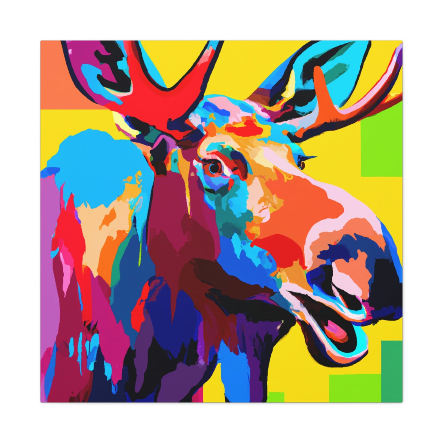 "Moose in Pop Art" - Canvas