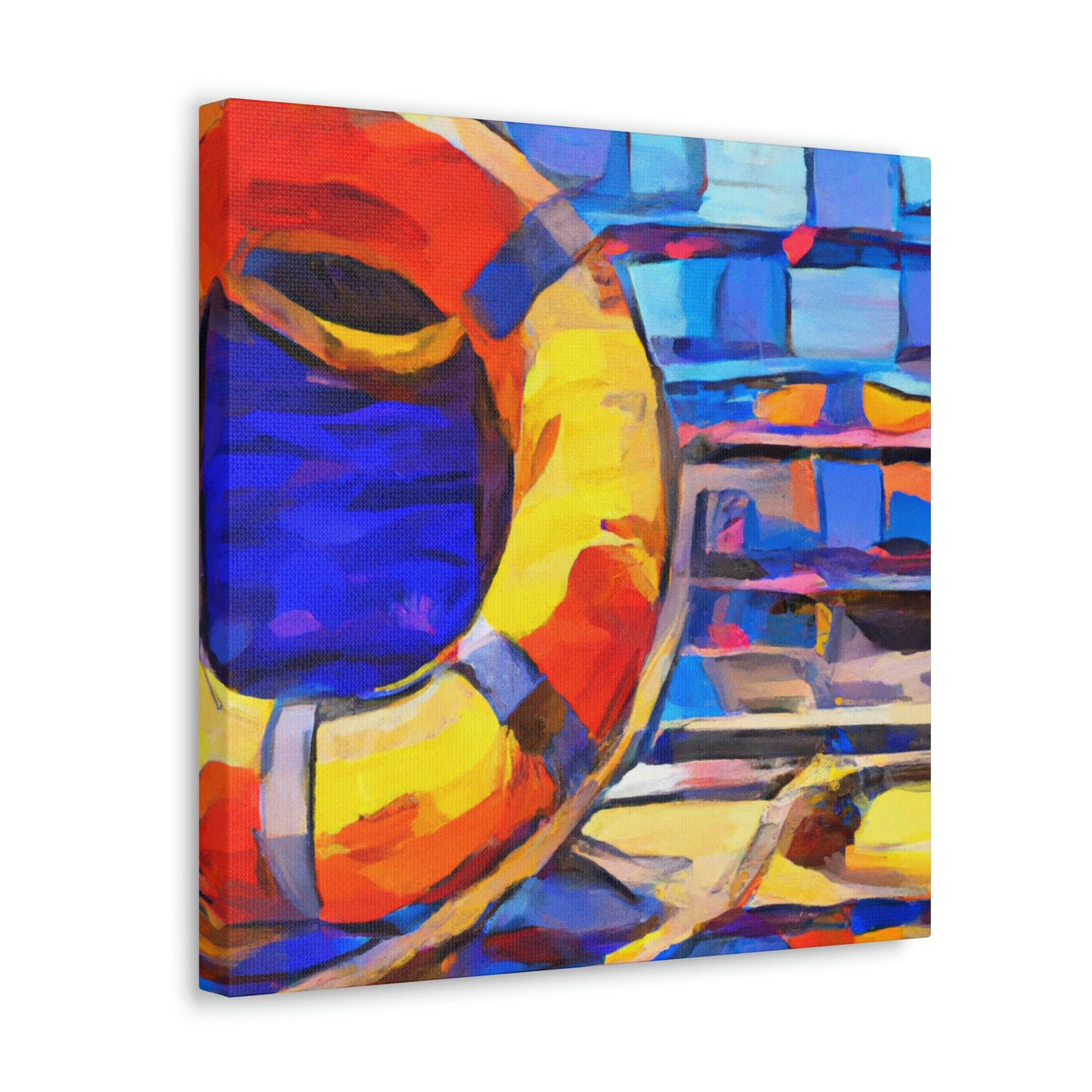 "Life Buoy in Bloom" - Canvas