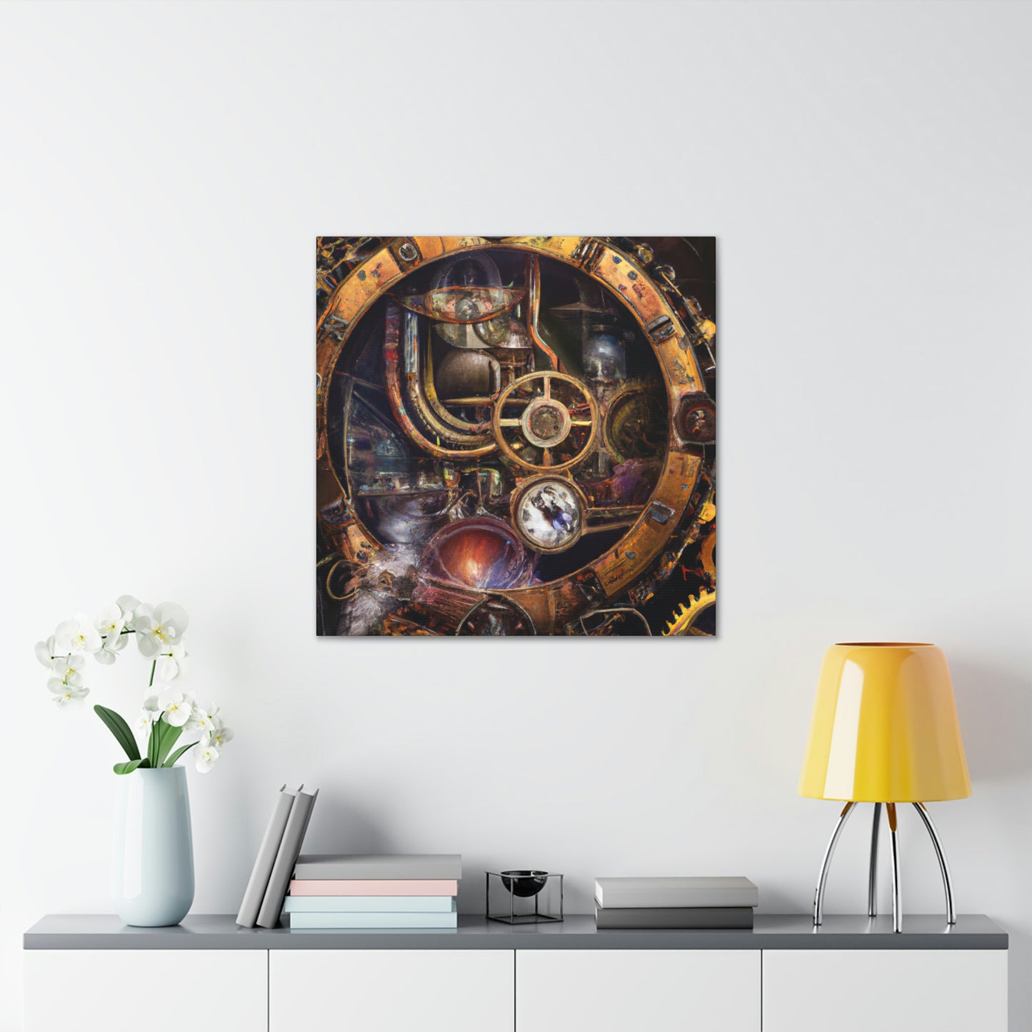 "Clockwork Dreams Unfold" - Canvas