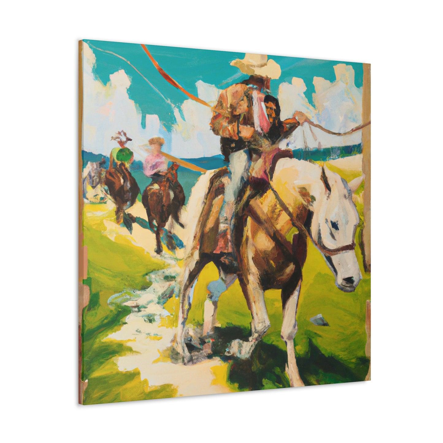 "Herders, Herding Cattle" - Canvas