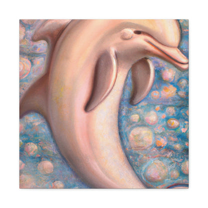 "Dolphin Dance Deco" - Canvas