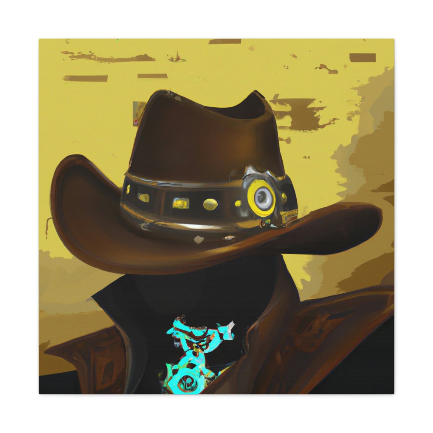 Cowboy in Steampunk Gear - Canvas