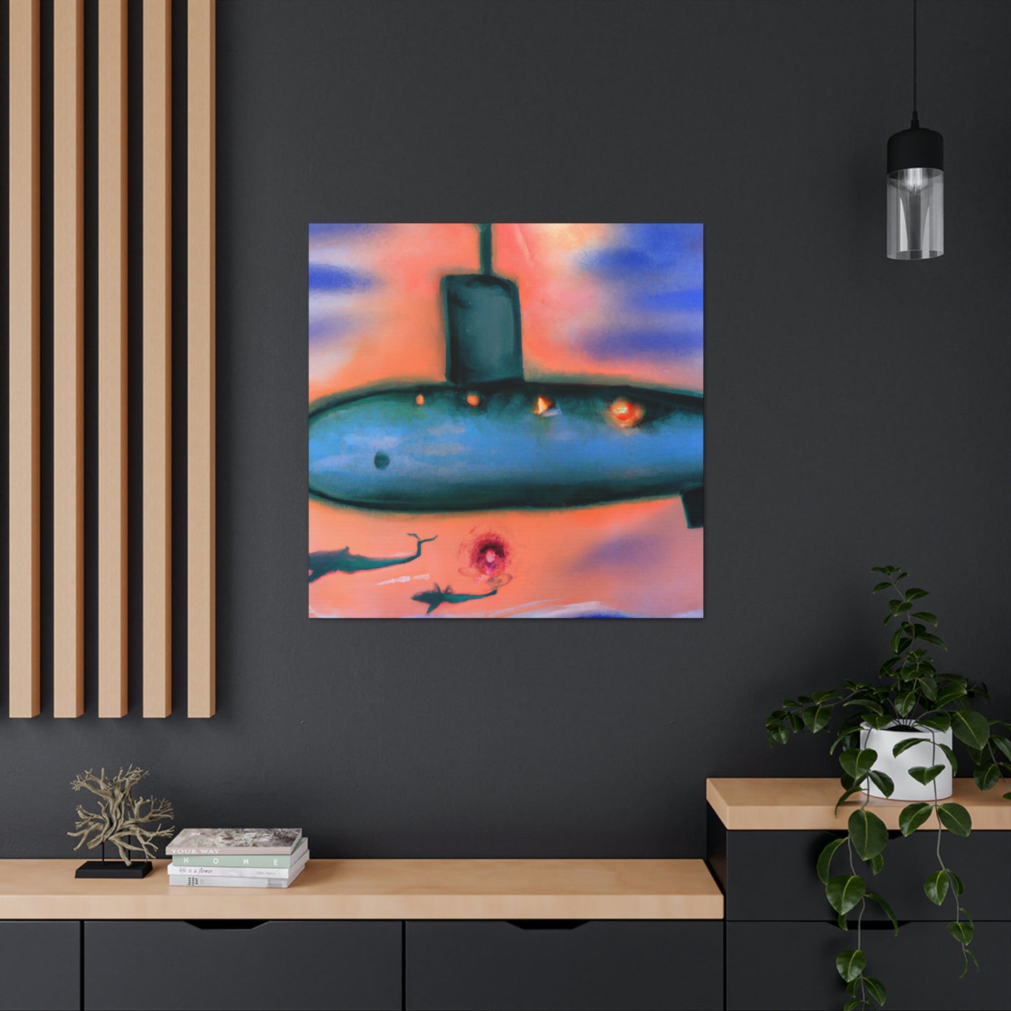 "Submarine in Expressionism" - Canvas