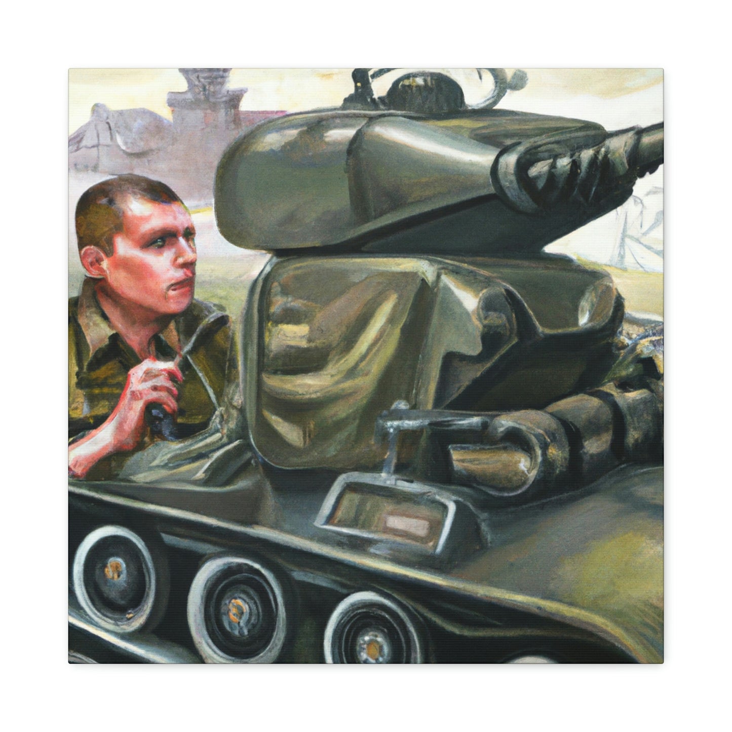 "Tank Operator Dreamscape" - Canvas